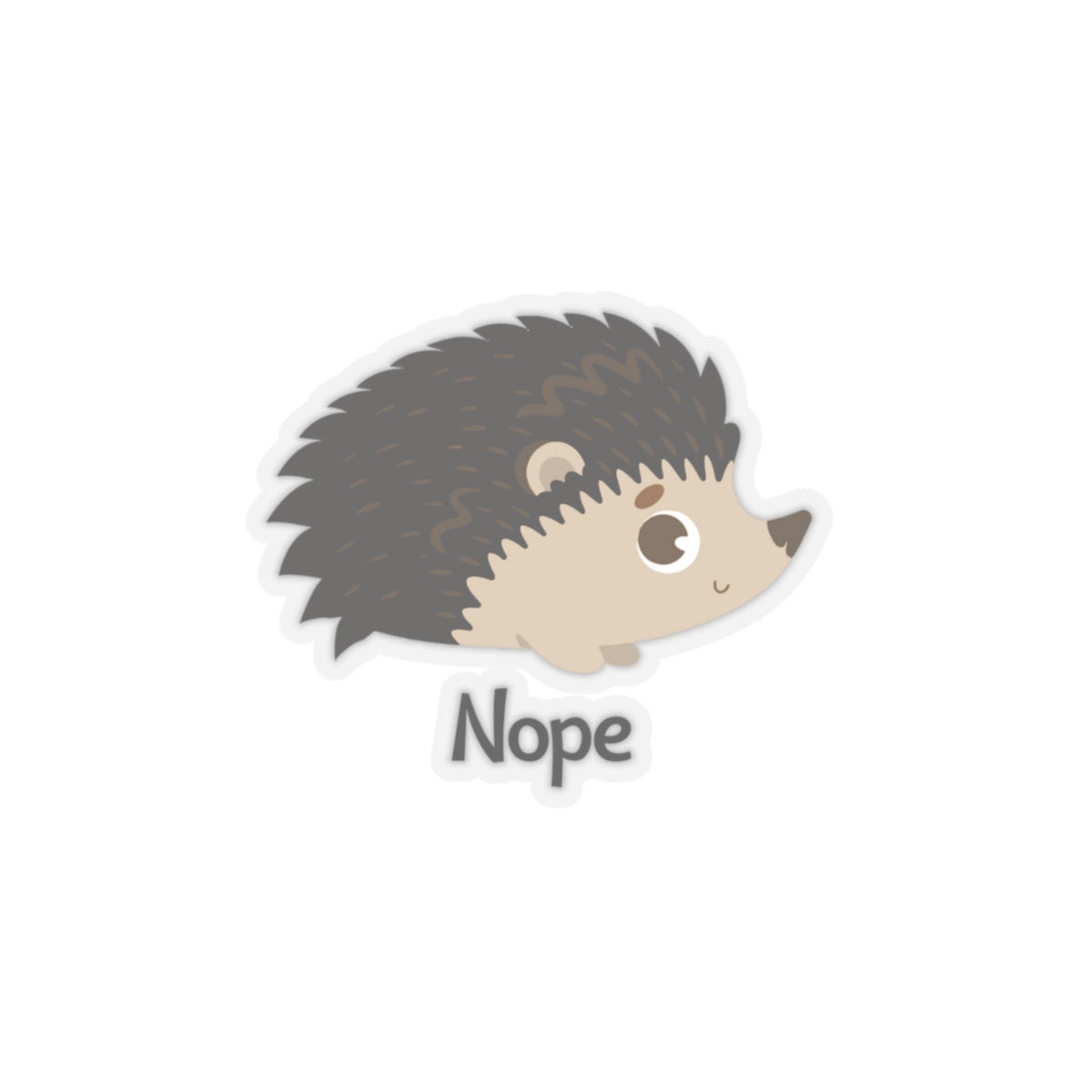"Nope" Hedgehog Sticker