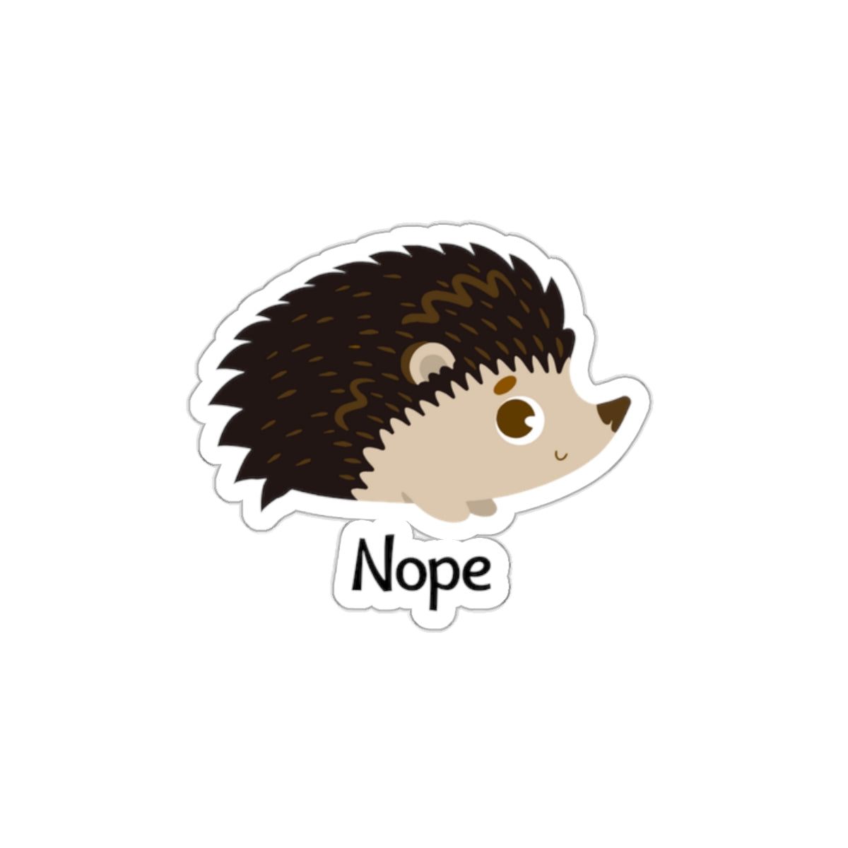 "Nope" Hedgehog Sticker