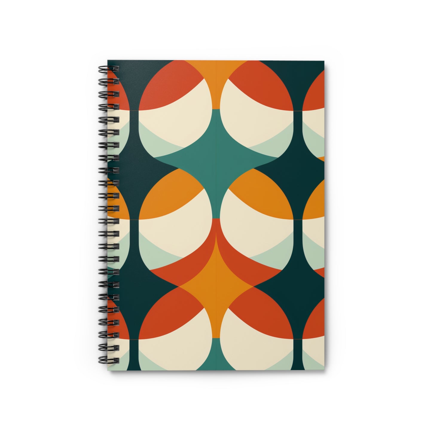 Mid Century Modern Spiral Notebook - Ruled Line - PS11