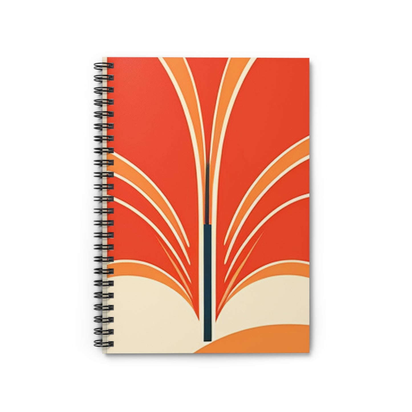 Mid Century Modern Spiral Notebook - Ruled Line - PS5