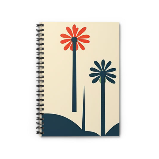 Mid Century Modern Spiral Notebook - Ruled Line - PS3