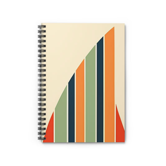 Mid Century Modern Spiral Notebook - Ruled Line - PS4