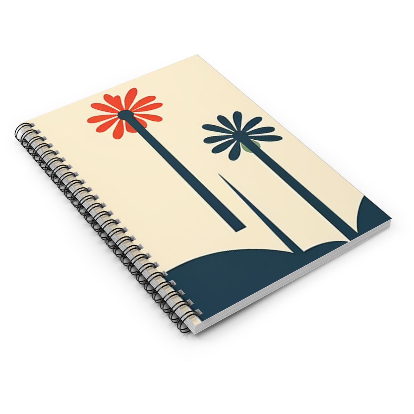 Mid Century Modern Spiral Notebook - Ruled Line - PS3