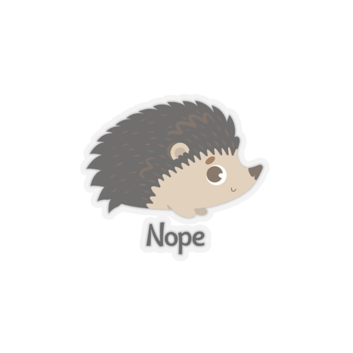 "Nope" Hedgehog Sticker