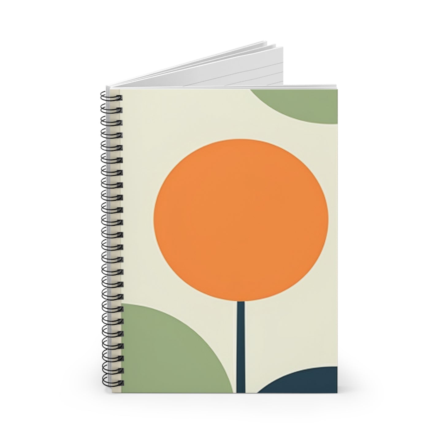 Mid Century Modern Spiral Notebook - Ruled Line - PS1