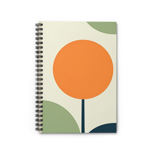 Mid Century Modern Spiral Notebook - Ruled Line - PS1