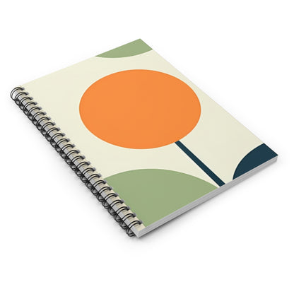 Mid Century Modern Spiral Notebook - Ruled Line - PS1