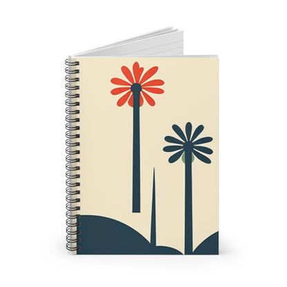 Mid Century Modern Spiral Notebook - Ruled Line - PS3