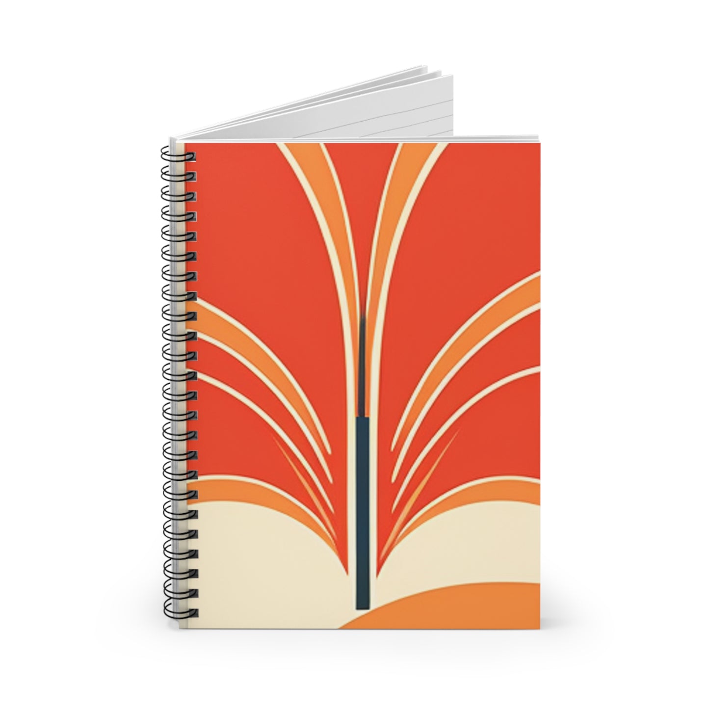 Mid Century Modern Spiral Notebook - Ruled Line - PS5