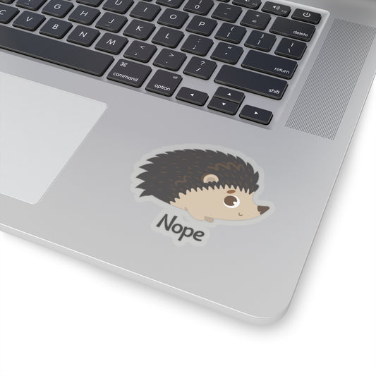 "Nope" Hedgehog Sticker